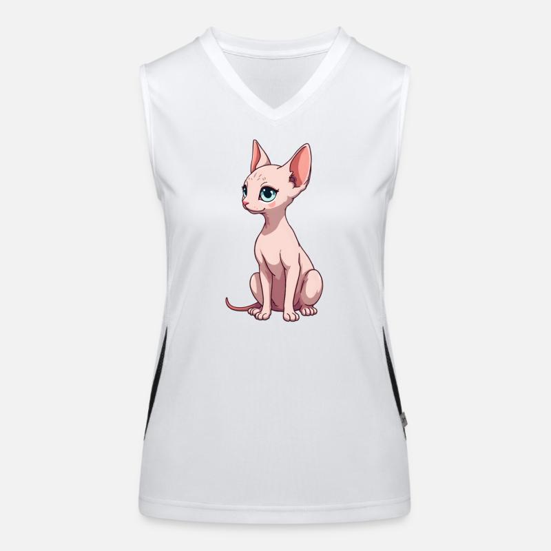 Sphynx Katze Funktionelles Kontrast-Tank Top für Frauen