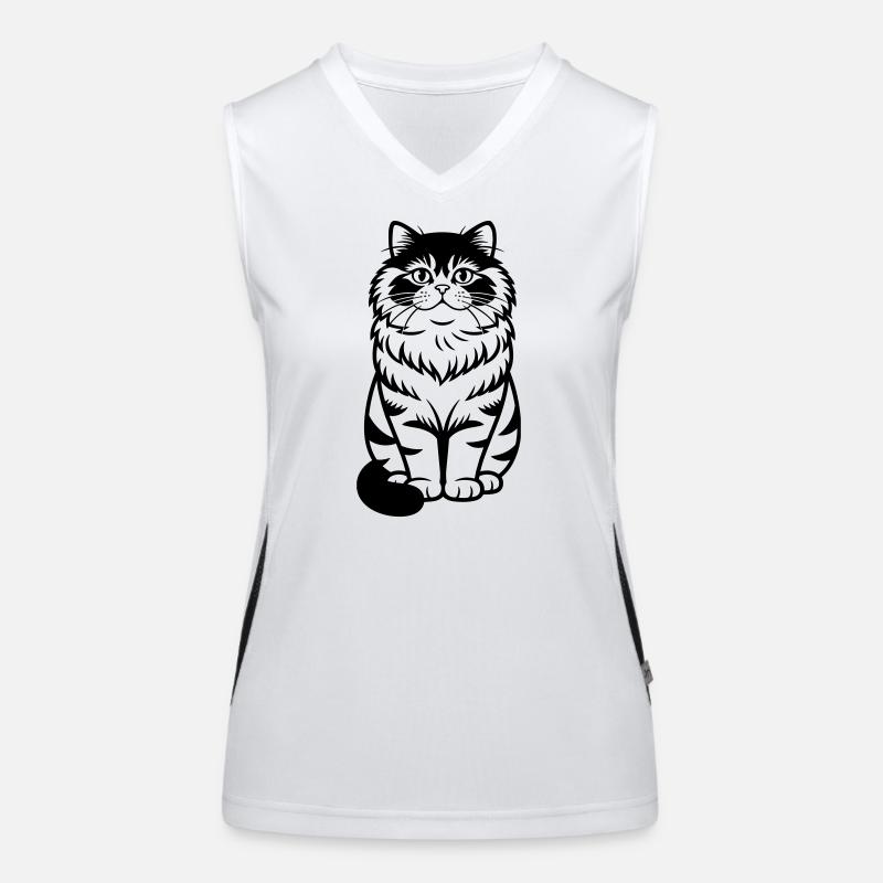 Perserkatze Funktionelles Kontrast-Tank Top für Frauen