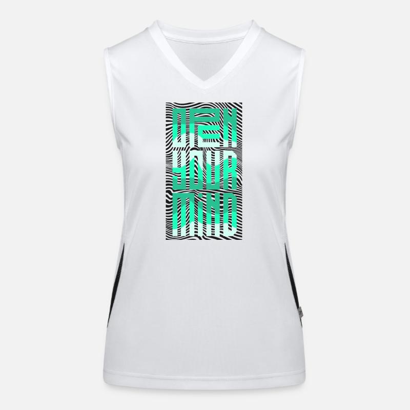 Öffne deinen Geist Funktionelles Kontrast-Tank Top für Frauen