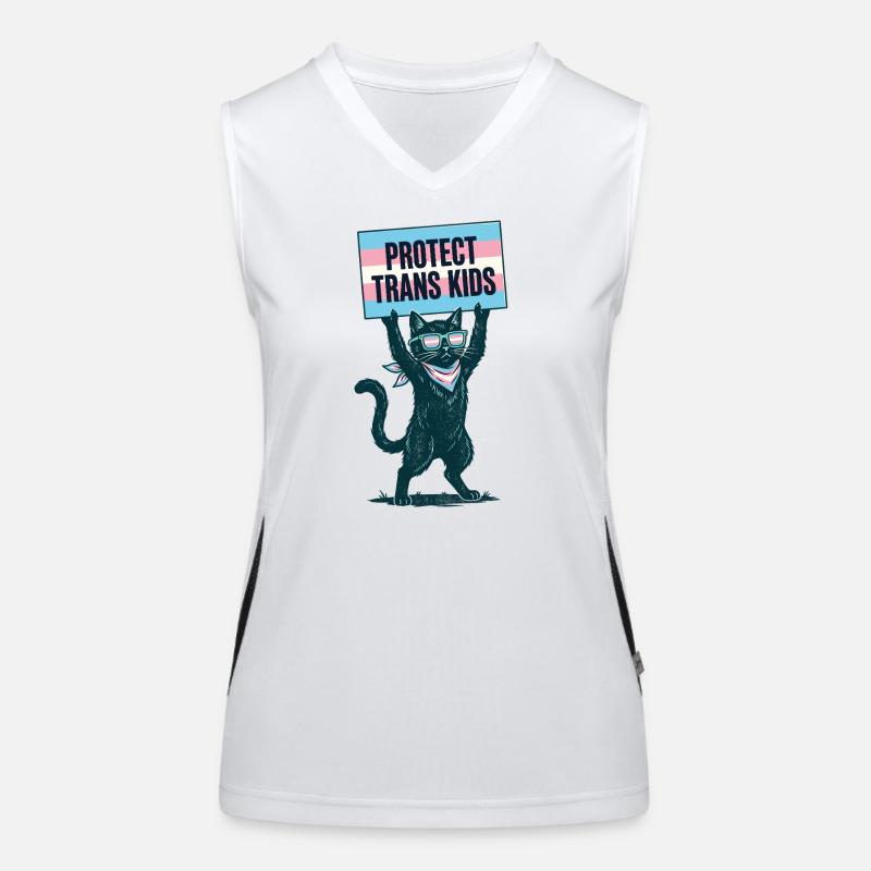 LGBTQ-Pride-Monat – Schütze trans Kinder Funktionelles Kontrast-Tank Top für Frauen