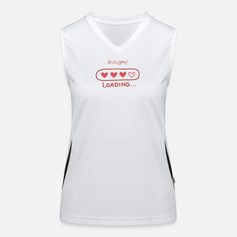 Herz-Loading Liebe Funktionelles Kontrast-Tank Top für Frauen