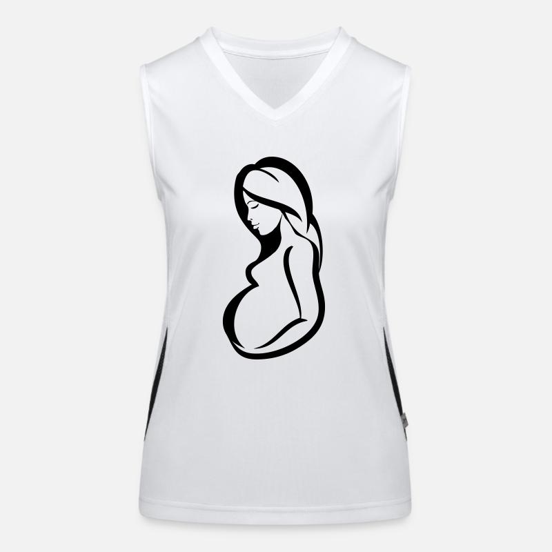 Schwanger sinnlichkeit Funktionelles Kontrast-Tank Top für Frauen