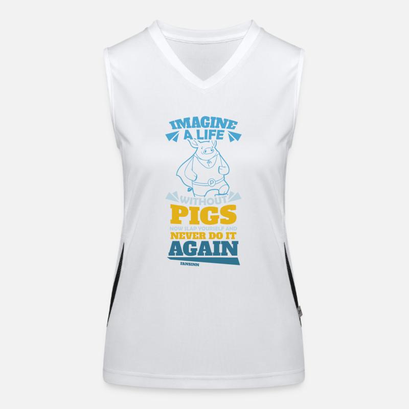 Cochon Débardeur respirant contrasté Femme