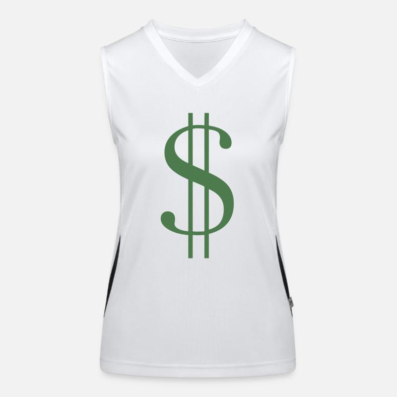 Signe dollar Débardeur respirant contrasté Femme