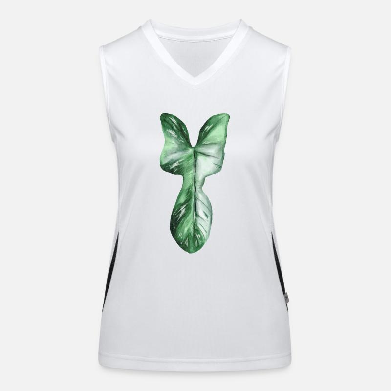 Philodendron Florida Ghost Variegata Funktionelles Kontrast-Tank Top für Frauen