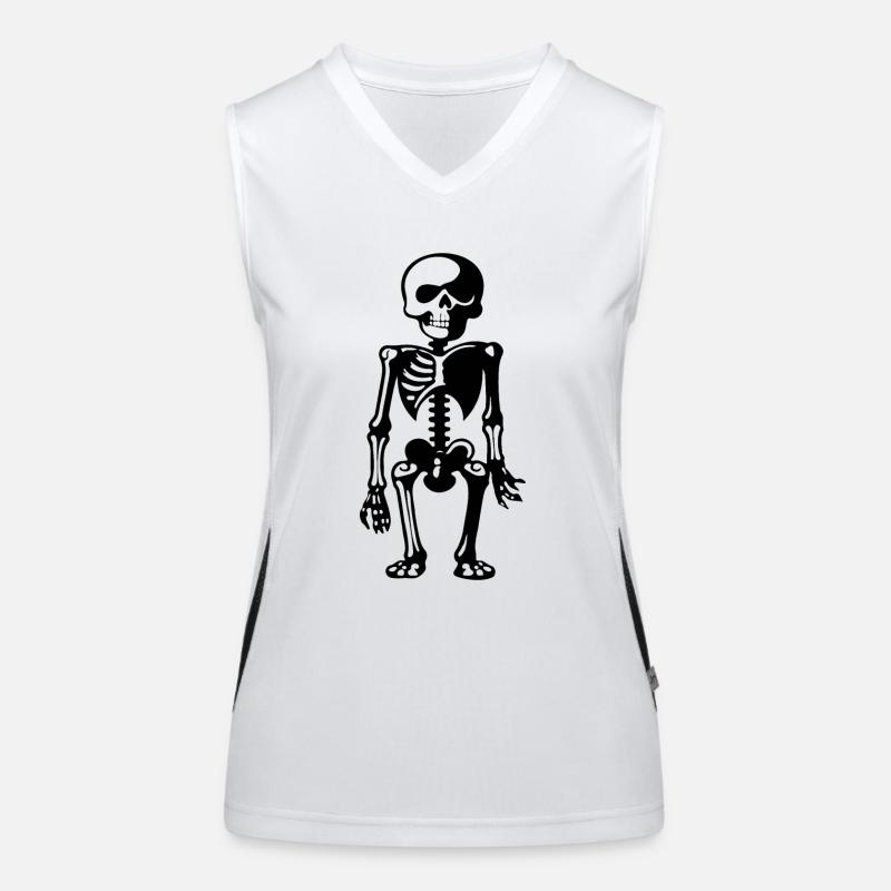Skeleton Costume Bones Halloween Horror Women's Functional Contrast Tank Top