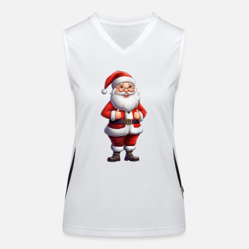 Freundlicher Weihnachtsmann Funktionelles Kontrast-Tank Top für Frauen