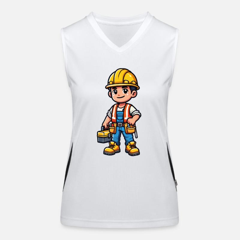 construction worker Women's Functional Contrast Tank Top