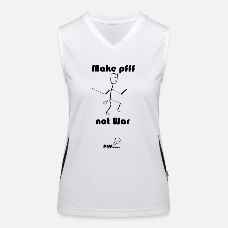 Make Pfff Not War Women's Functional Contrast Tank Top