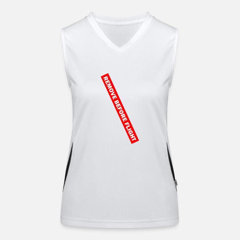 REMOVE BEFORE FLIGHT 02 Women's Functional Contrast Tank Top