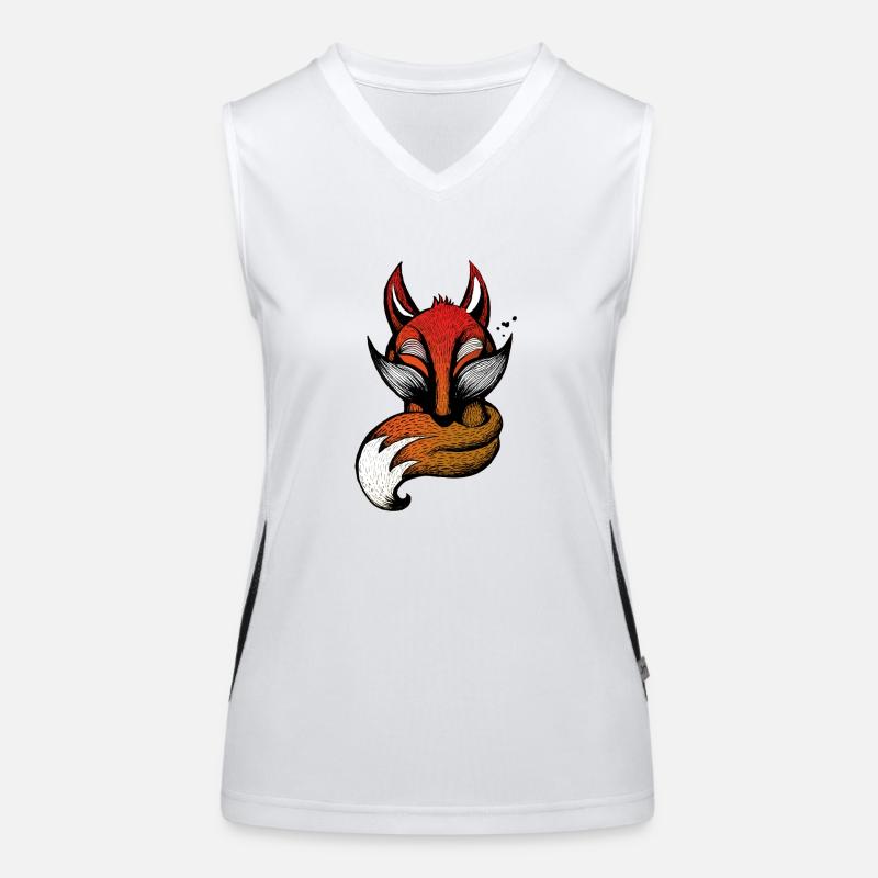 Fox - Women's Functional Contrast Tank Top - white/black