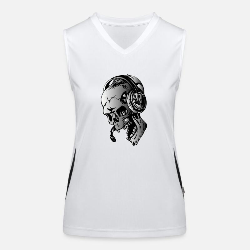 Skull dj Funktionelles Kontrast-Tank Top für Frauen