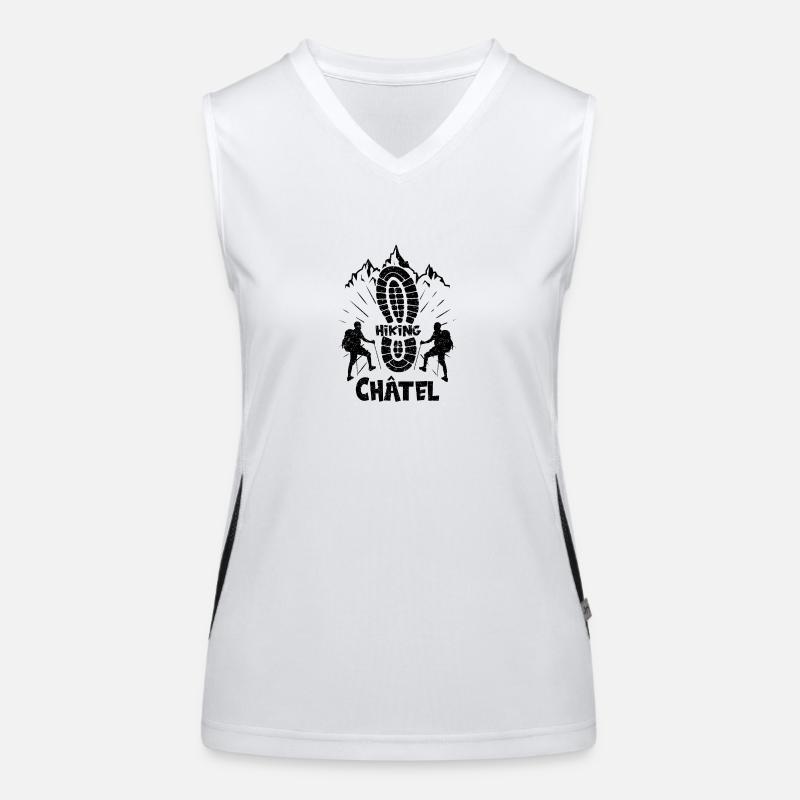 Châtel Frankreich wandern und Ski fahren Funktionelles Kontrast-Tank Top für Frauen
