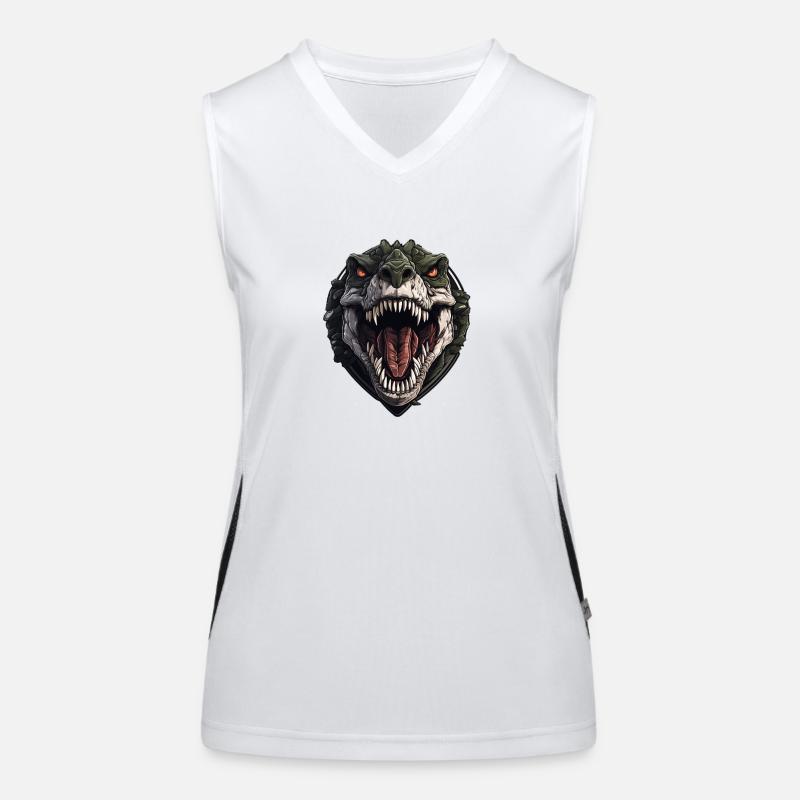 Cooles T-Rex Design Funktionelles Kontrast-Tank Top für Frauen