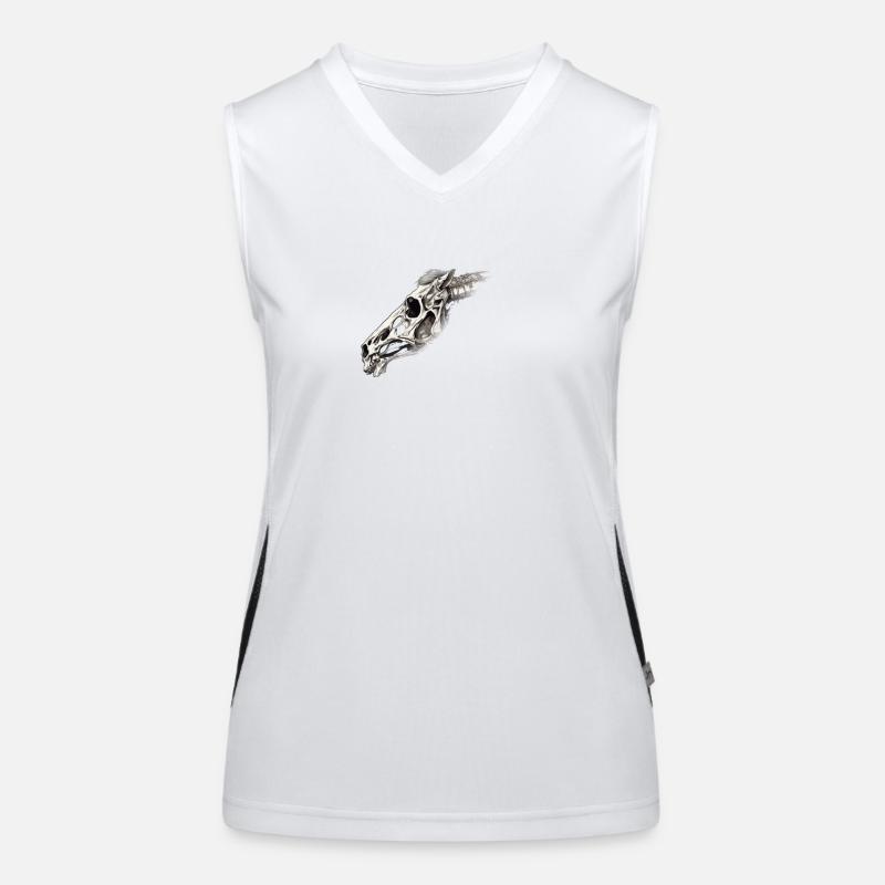Pferd Skull Funktionelles Kontrast-Tank Top für Frauen