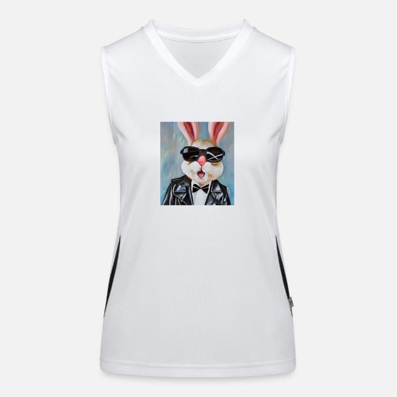 Stylischer Hase Funktionelles Kontrast-Tank Top für Frauen