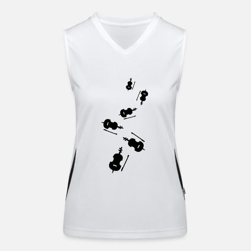 Violin Instrument Women's Functional Contrast Tank Top
