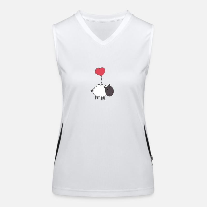 A heart for sheep - gift - gift idea Women's Functional Contrast Tank Top