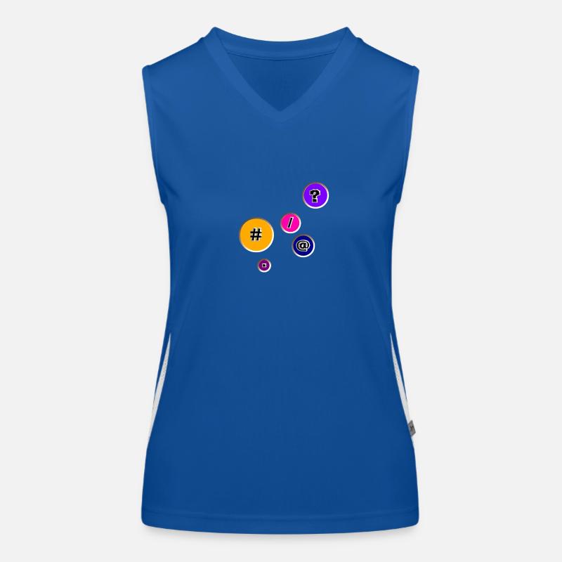 Buttons with characters Women's Functional Contrast Tank Top