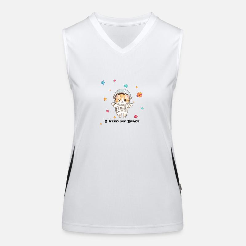 Space Kitty Adventure Women's Functional Contrast Tank Top