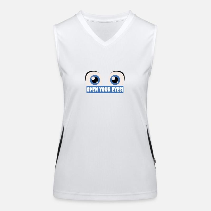 Open your eyes Funktionelles Kontrast-Tank Top für Frauen