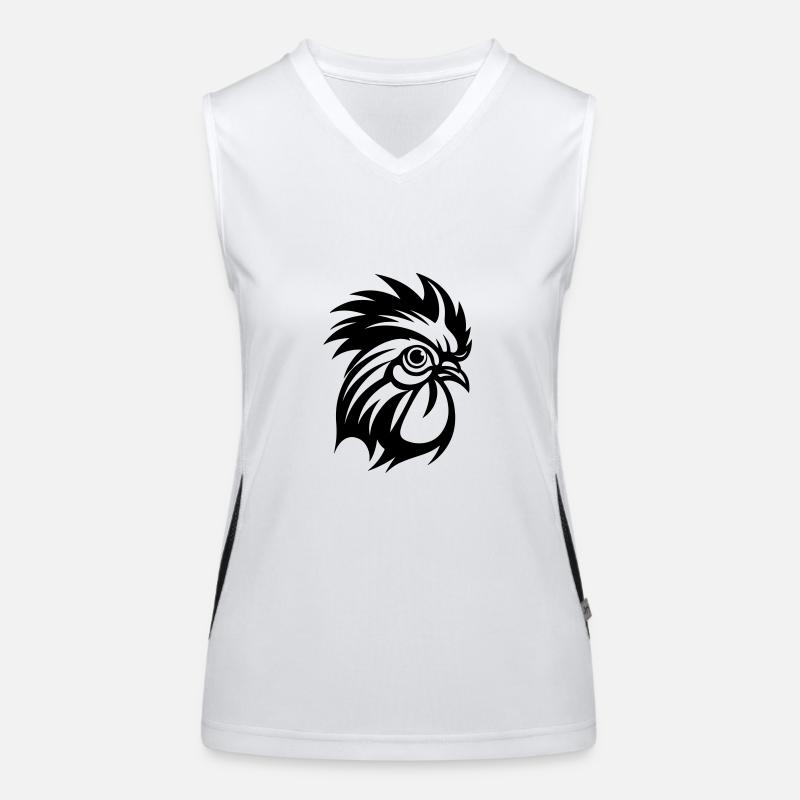 Hahn Tier Funktionelles Kontrast-Tank Top für Frauen