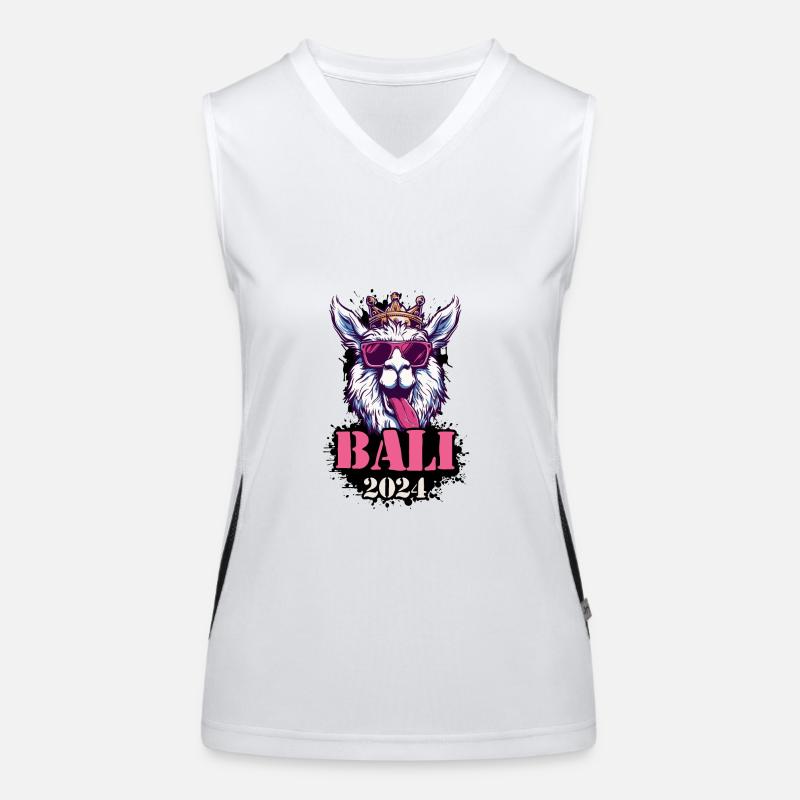 Bali 2024 Alpaka Funktionelles Kontrast-Tank Top für Frauen