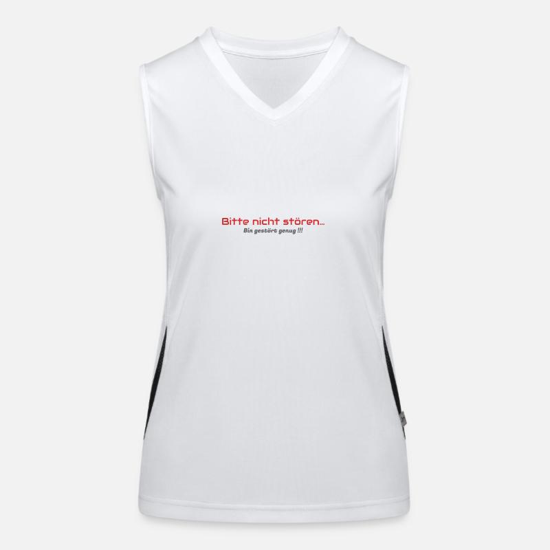 Bitte nicht stören Funktionelles Kontrast-Tank Top für Frauen