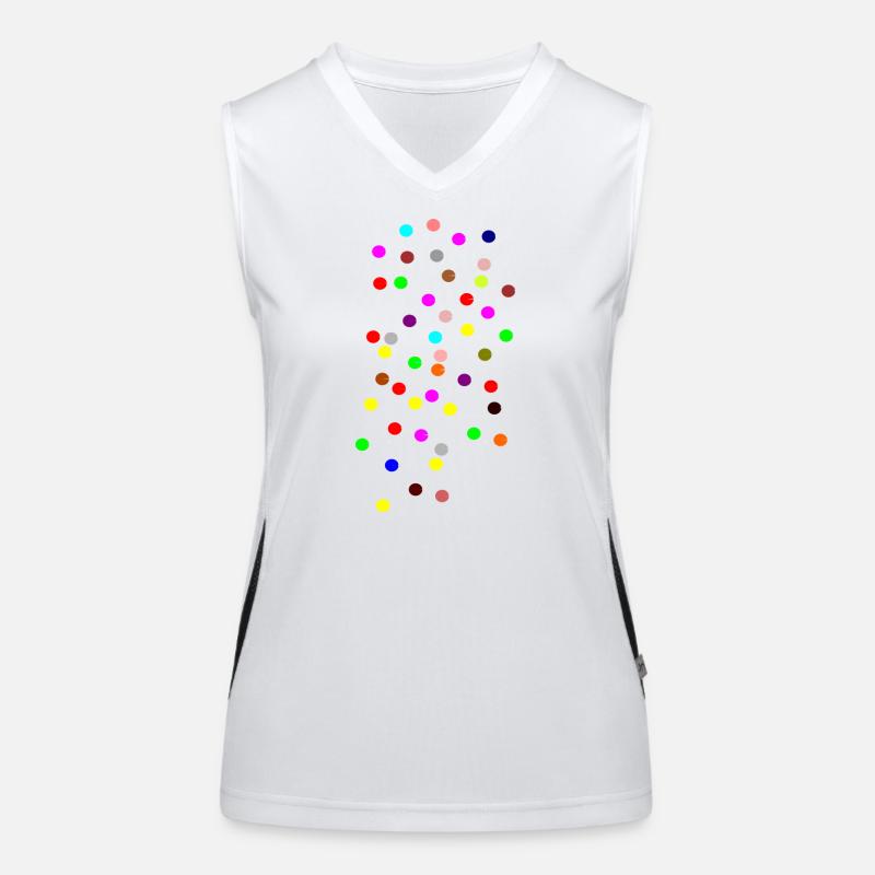 Colorful confetti patterns for festive occasions Women's Functional Contrast Tank Top