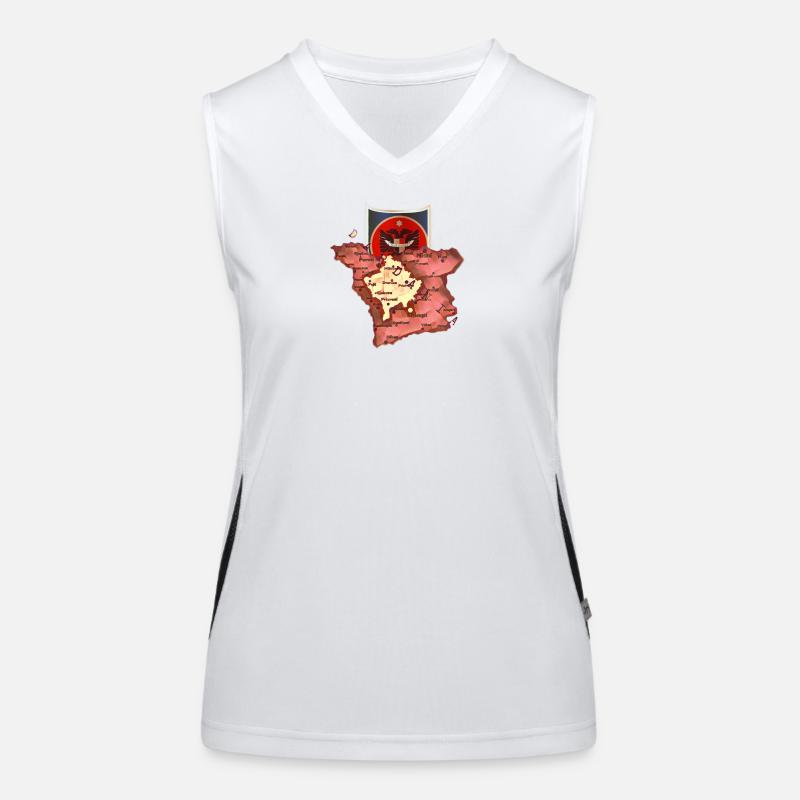 Dardanien Mapp - Women's Functional Contrast Tank Top - white/black