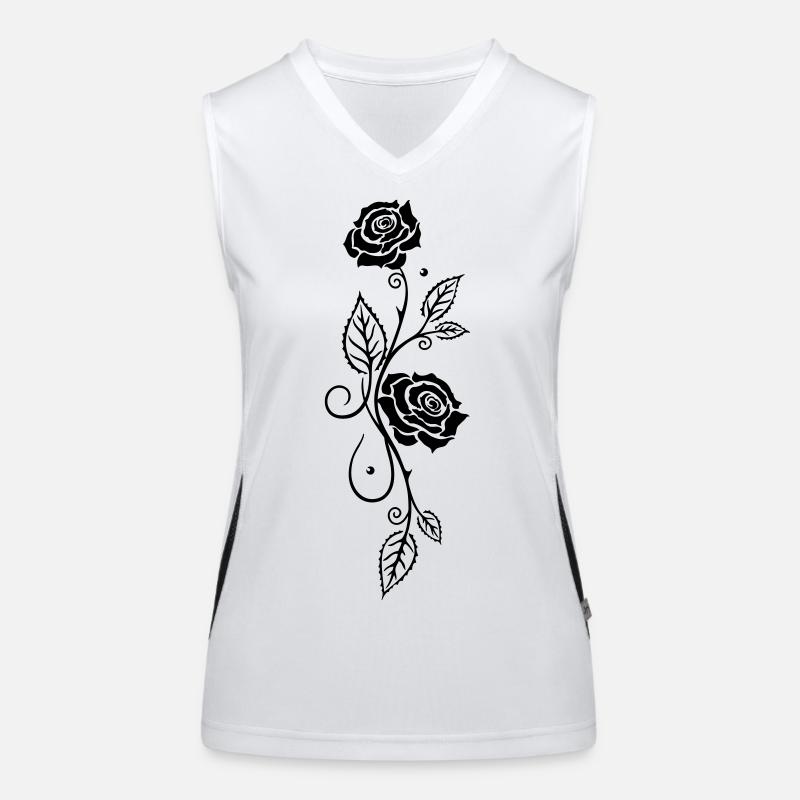 Rose Rose Rose Vine Women's Functional Contrast Tank Top