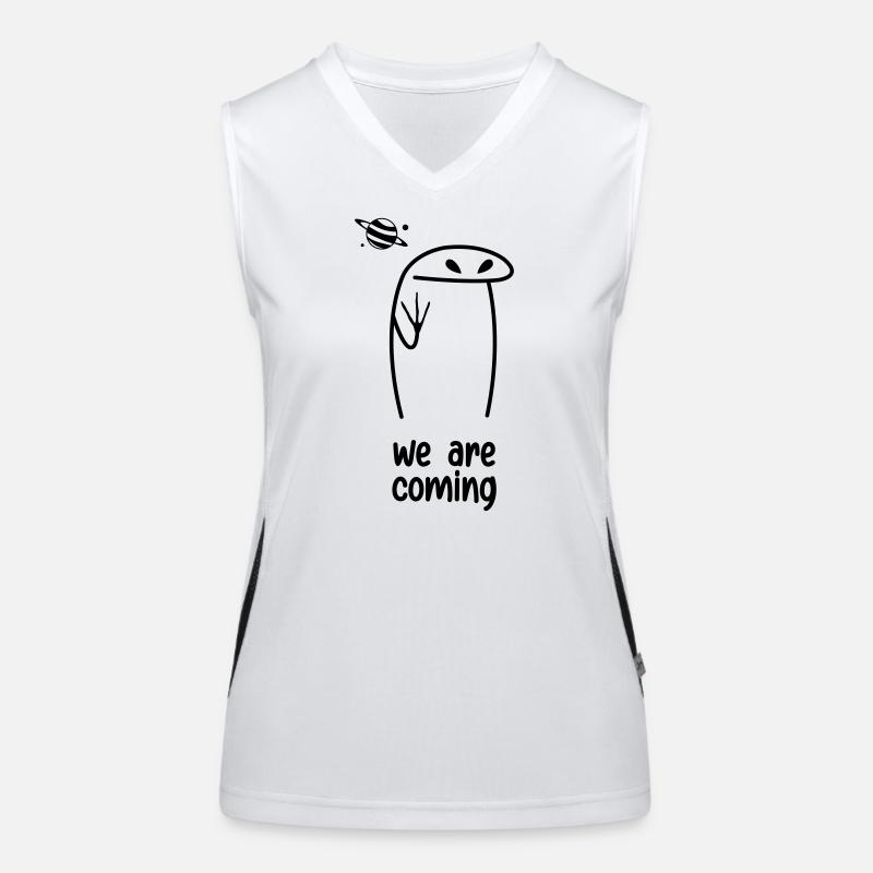Alien Wir kommen Funktionelles Kontrast-Tank Top für Frauen