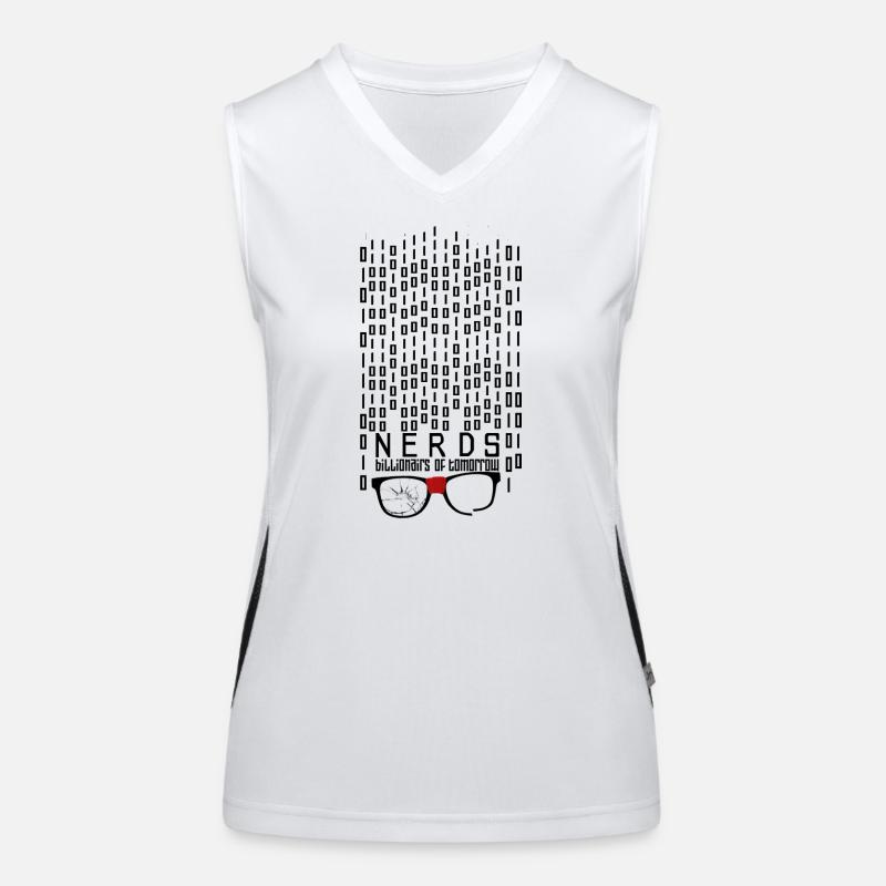 Nerdy Billionaire - Women's Functional Contrast Tank Top - white/black