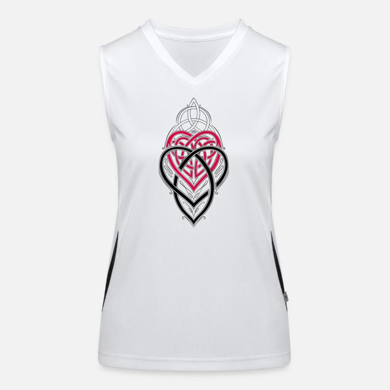 Nut knot Trinity Symbol Triqueta Triquetra Women's Functional Contrast Tank Top