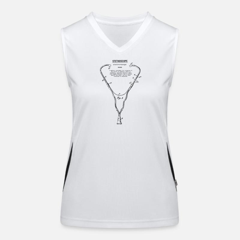 Stethoscope with definition Women's Functional Contrast Tank Top