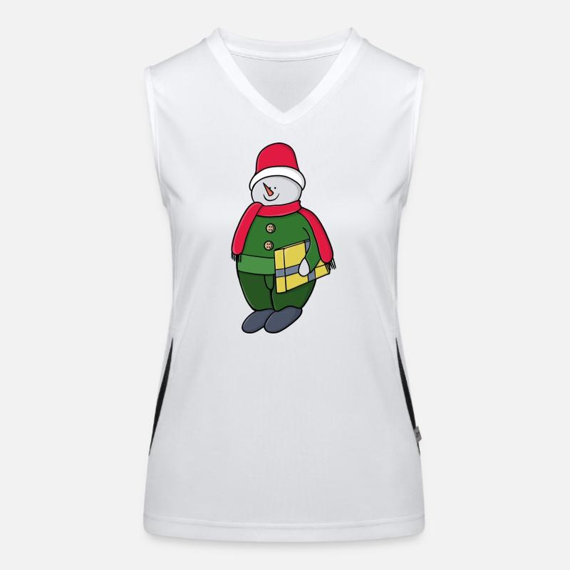 Cold Winter Snowman Women's Functional Contrast Tank Top