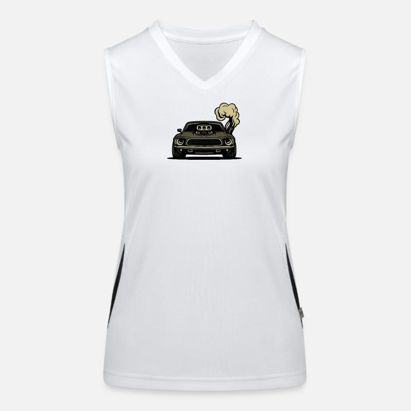 Wütendes Auto Funktionelles Kontrast-Tank Top für Frauen