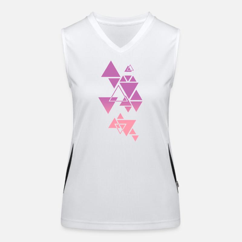 Motif Triangle Dégradé Rose Débardeur respirant contrasté Femme