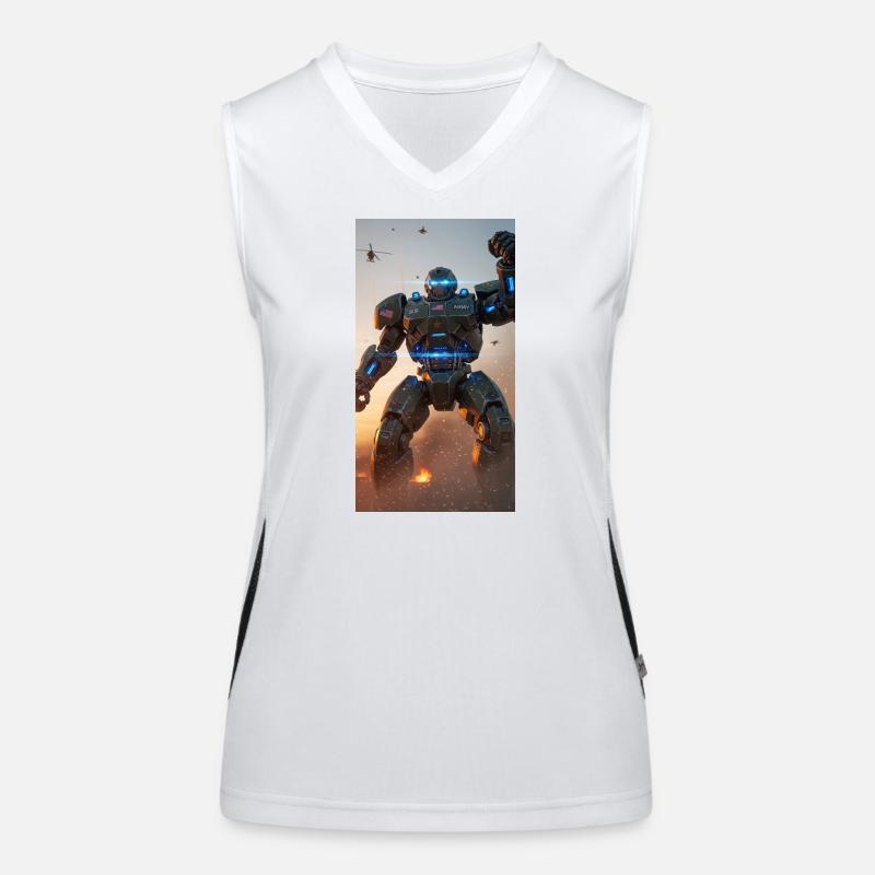 Eiserner Wächter-Mech Funktionelles Kontrast-Tank Top für Frauen