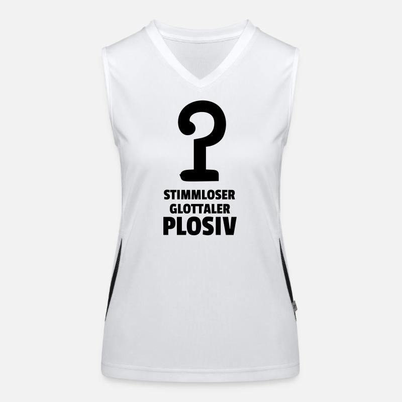 plosive glottale sourde Débardeur respirant contrasté Femme