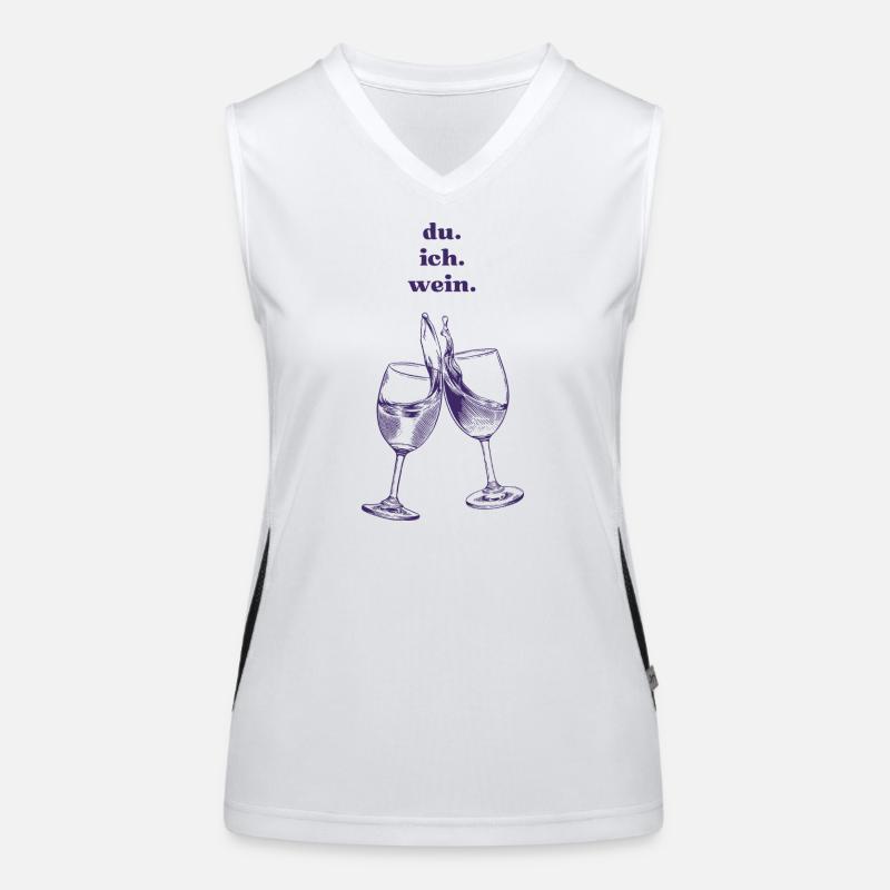 du. ich. wein.  Funktionelles Kontrast-Tank Top für Frauen