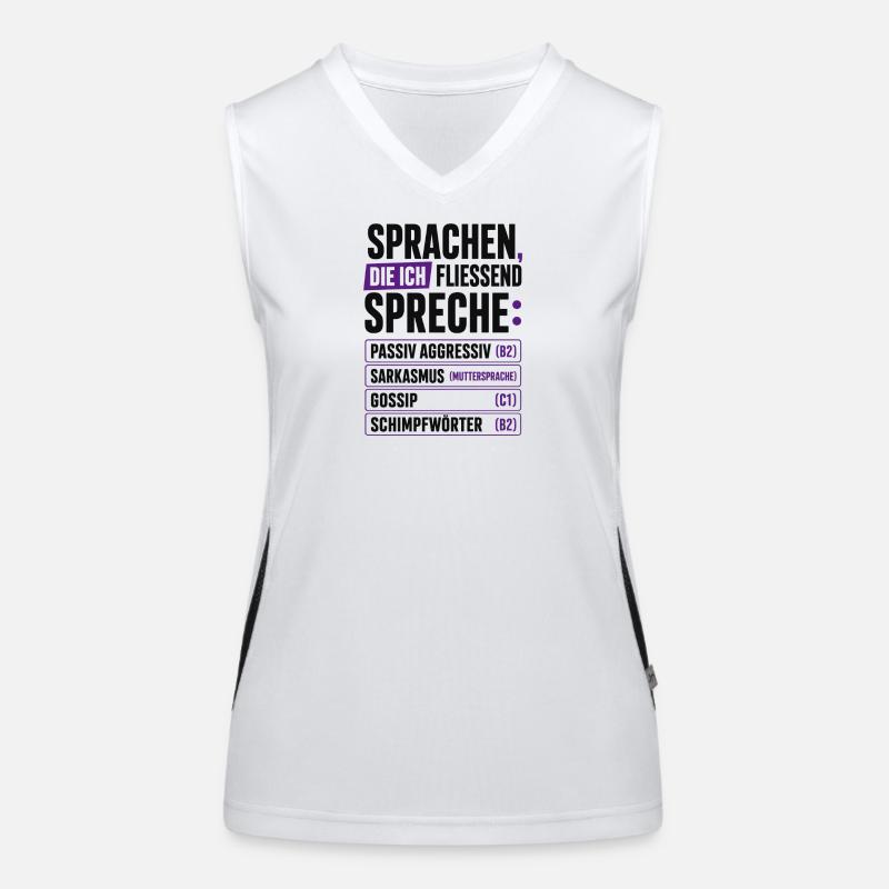 Sprachen, die ich fließend spreche Funktionelles Kontrast-Tank Top für Frauen
