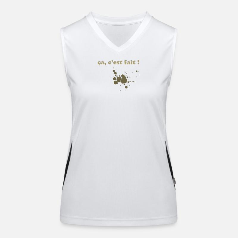 braune Flecken Funktionelles Kontrast-Tank Top für Frauen