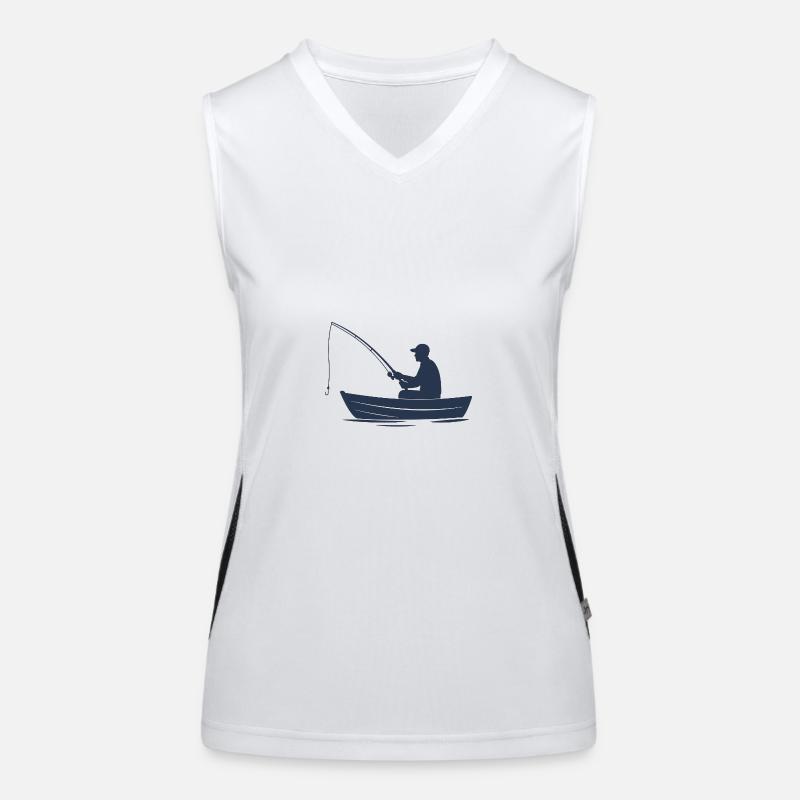 Fishing: peace, nature and playing with fish Women's Functional Contrast Tank Top