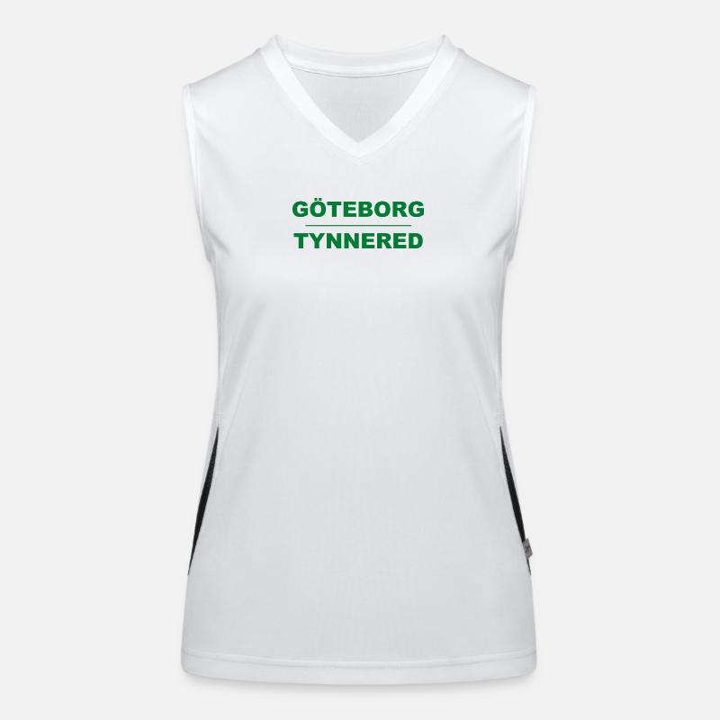 Göteborg Tynnered – Grün-schwarzes Design Funktionelles Kontrast-Tank Top für Frauen