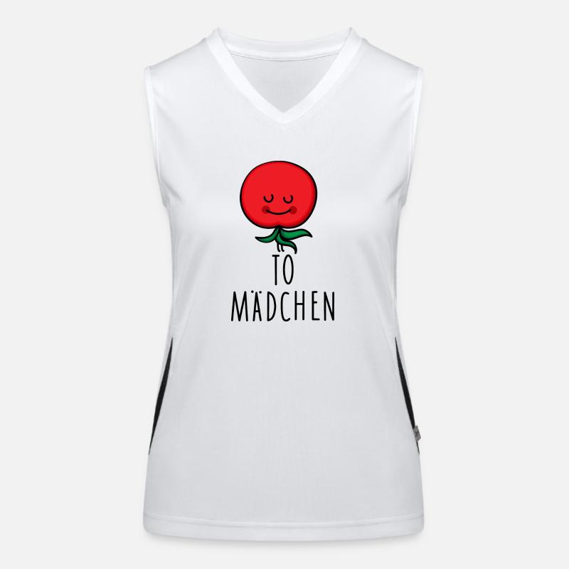 Mädchen als Tomate Funktionelles Kontrast-Tank Top für Frauen