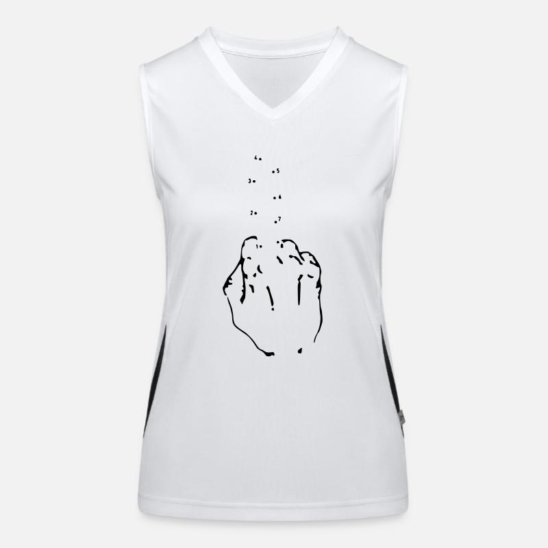 middle finger Women's Functional Contrast Tank Top