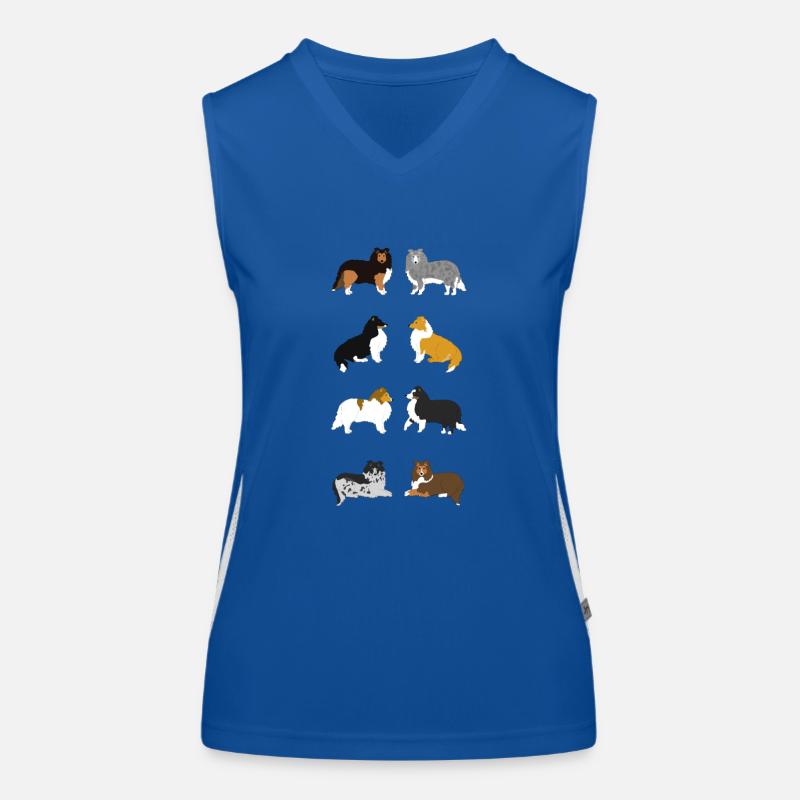 Shelties Hochformat Funktionelles Kontrast-Tank Top für Frauen