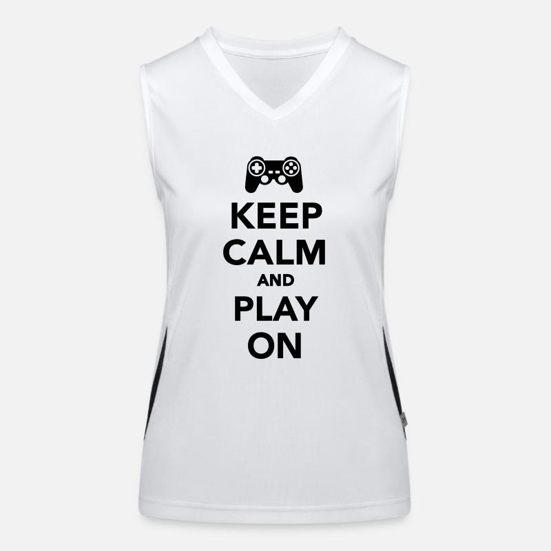 Keep calm and Play on Funktionelles Kontrast-Tank Top für Frauen