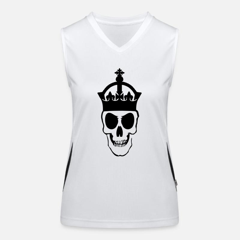 totenkopf mit krone Funktionelles Kontrast-Tank Top für Frauen